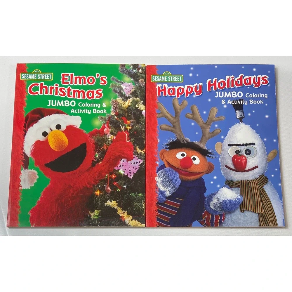 Sesame Street Elmo's Christmas & Happy Hollidays‎ Jumbo Coloring Activity Books